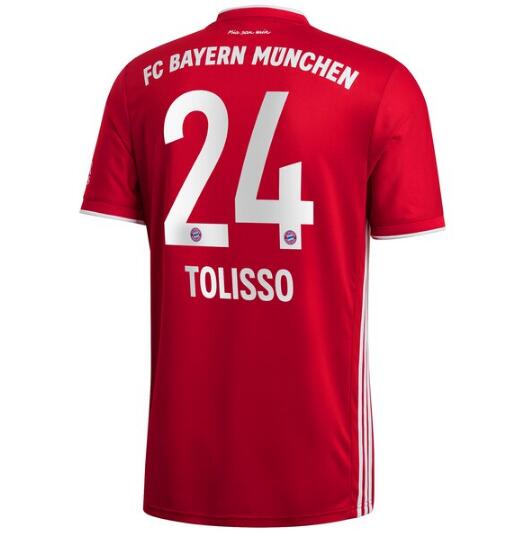 Bayern Munich Home Kit Soccer Jersey Tolisso 24 2020/21